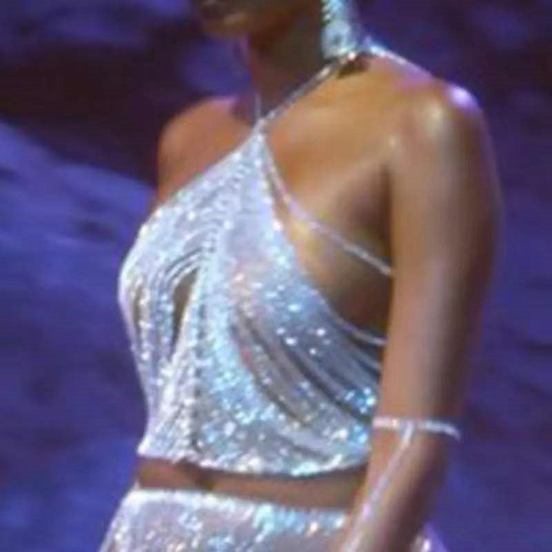 Shiny Bikini Layered Chest Chain Body