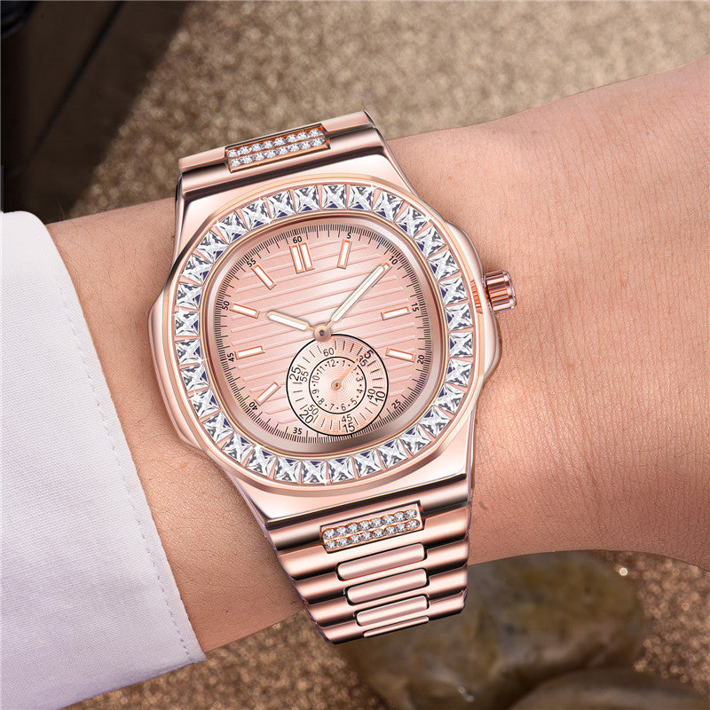 premium men's Fashion Alloy  Luxury Brand Diamond Gifts Watches