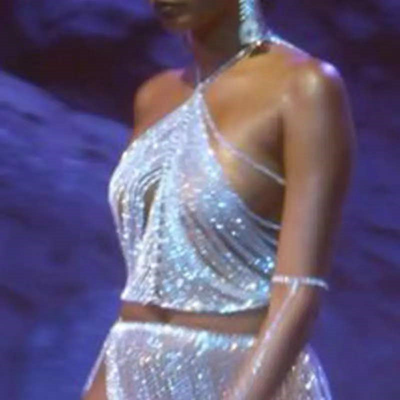 Shiny Bikini Layered Chest Chain Body