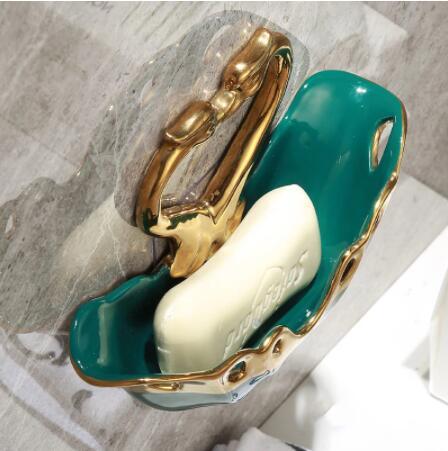 Swan Soap Box Non Perforated Non-marking Wall Ceramic Hanging Type
