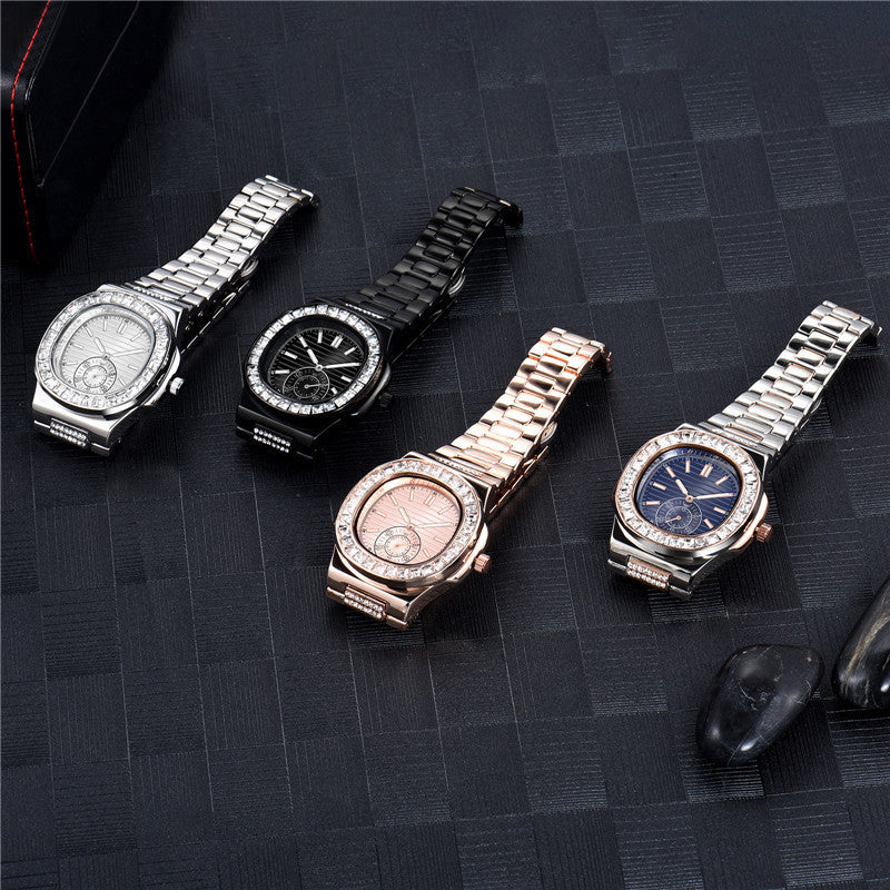 premium men's Fashion Alloy  Luxury Brand Diamond Gifts Watches